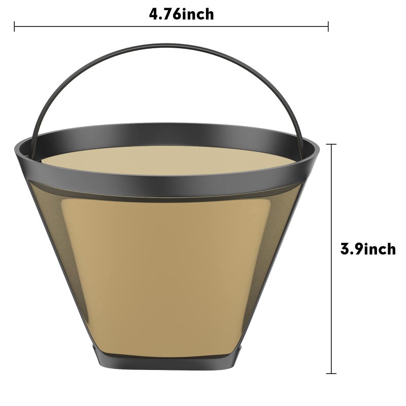 nicelucky Reusable Cone Shape Coffee Filter 6-12 Cup Compatible with Cuisinart Coffee Filter,Compatible with Ninja Coffee Bar Brewer-(2 sliver pack) - Image 5